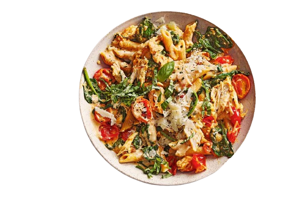 CHICKEN PASTA IN SPINACH SAUCE